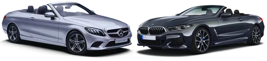 White & Black Convertible Car